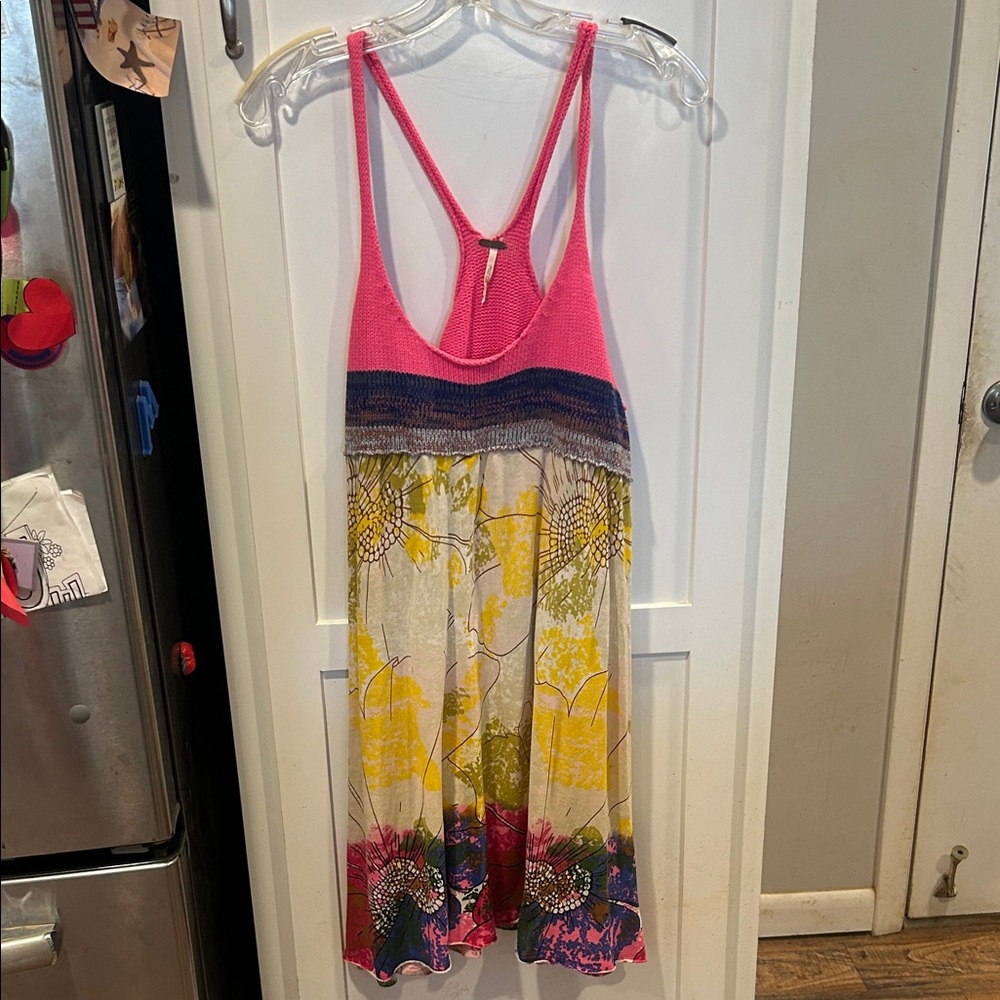 Free People Pink floral tunic